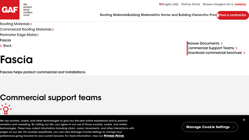 GAF Commercial Metal Fascia