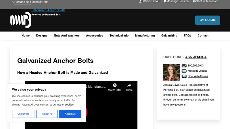 Galvanized Anchor Bolts