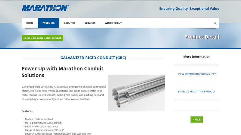 Galvanized Rigid Conduit (GRC)