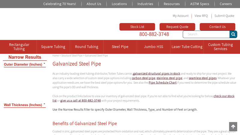 Galvanized Steel Pipe Supplier