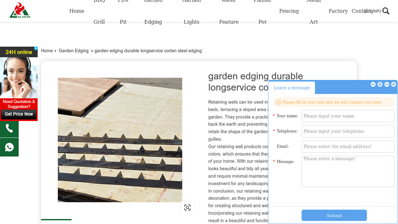 garden edging durable longservice corten steel edging