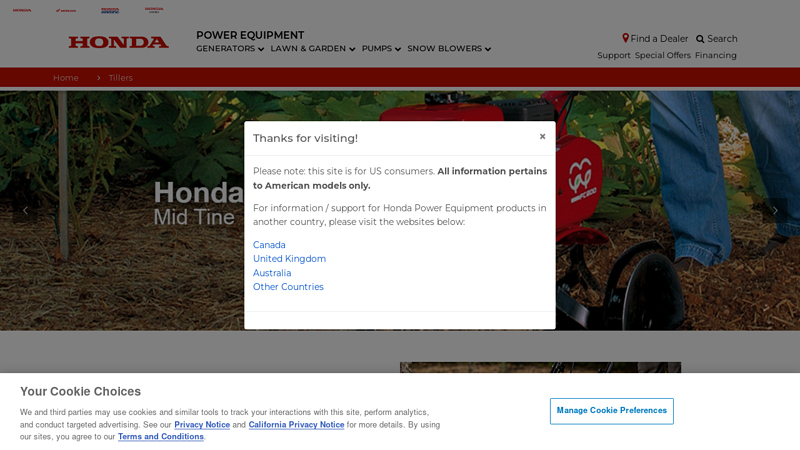 Garden Tillers and Cultivators