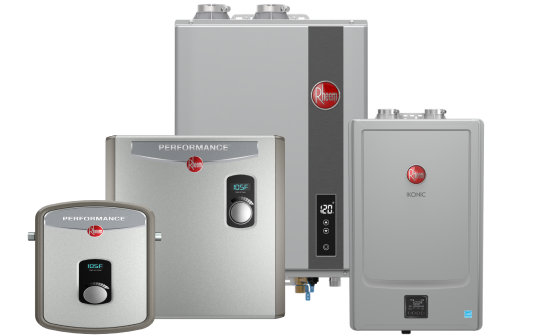 Gas & Electric Water Heaters & Tankless Models