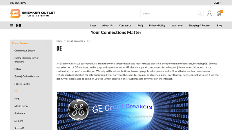 GE Breakers, Electrical Panels, & More