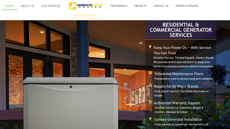 Generator Service Center