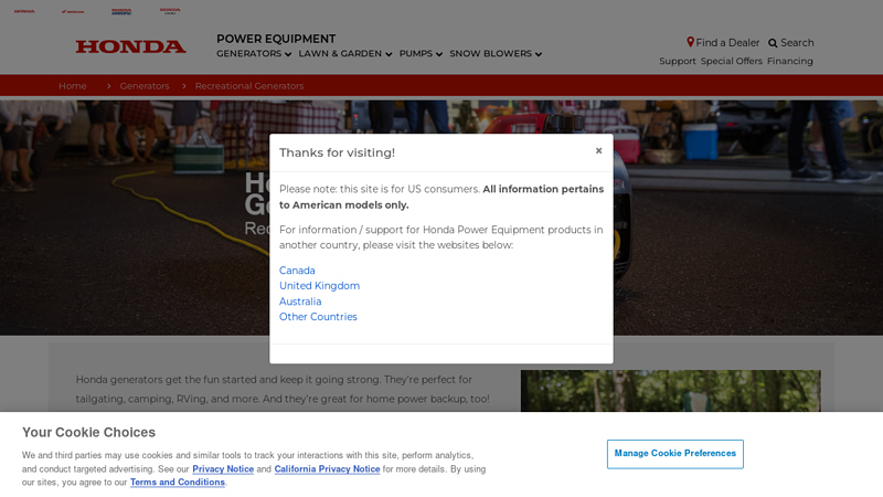 Generators for RVing & Camping