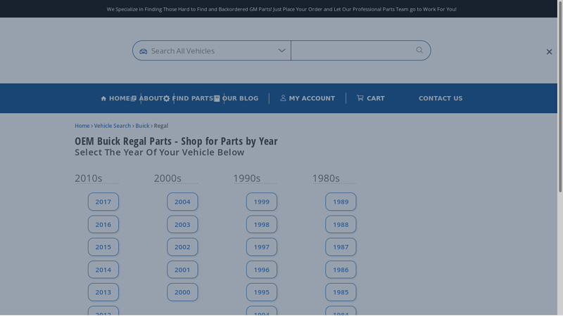 Genuine Buick Regal Parts