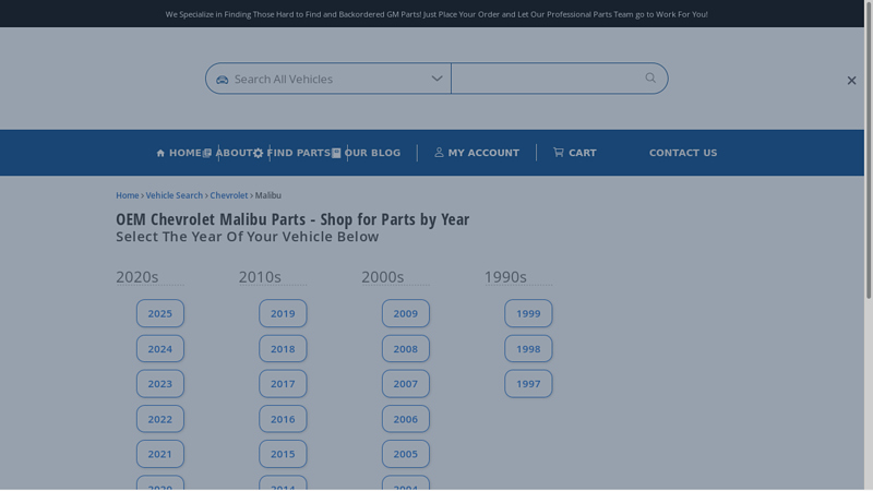 Genuine Chevrolet Malibu Parts