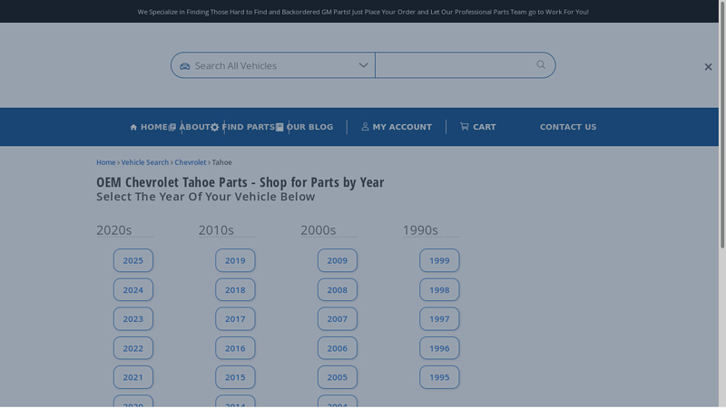 Genuine Chevrolet Tahoe Parts