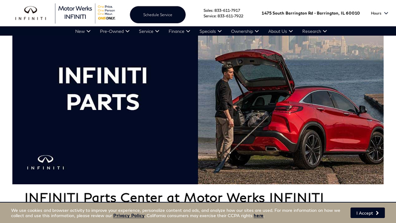 Genuine INFINITI Parts Center