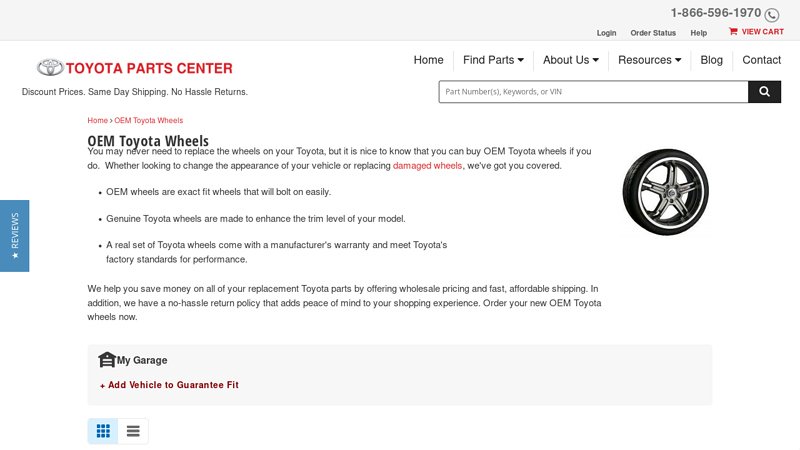 Genuine OEM Toyota Wheels