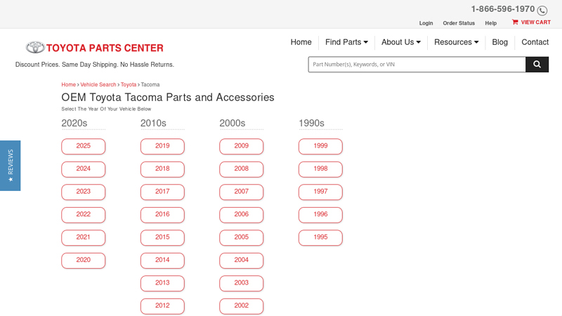 Genuine Toyota Tacoma Parts