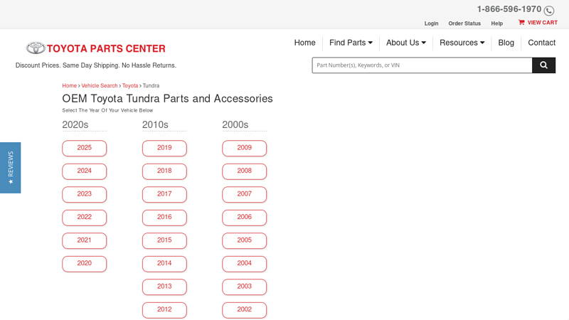 Genuine Toyota Tundra Parts