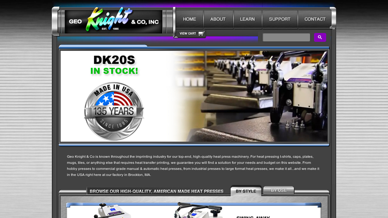 Geo Knight Co Heat Presses Made in USA