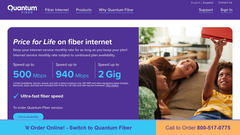 Get Blazing Fast Fiber Internet for Your  or Business