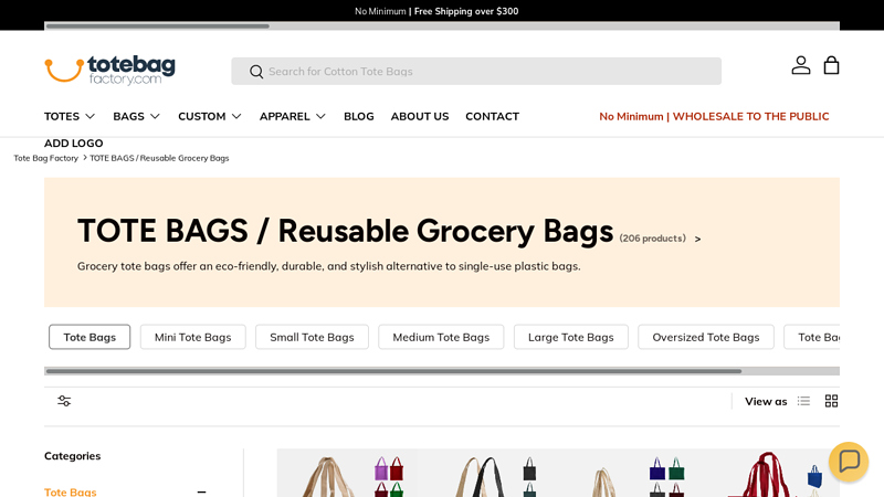 Get Your Reusable Grocery Shopping Tote Bags at Wholesale Prices
