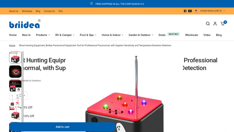 Ghost Hunting Equipment, Briidea Paranormal Equipment Tool for ...