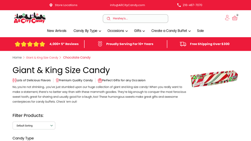 Giant & King Size Candy
