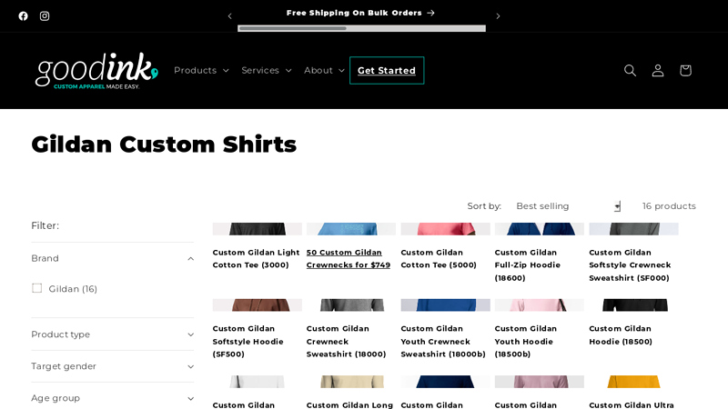 Gildan Custom Shirts custom t-shirts
