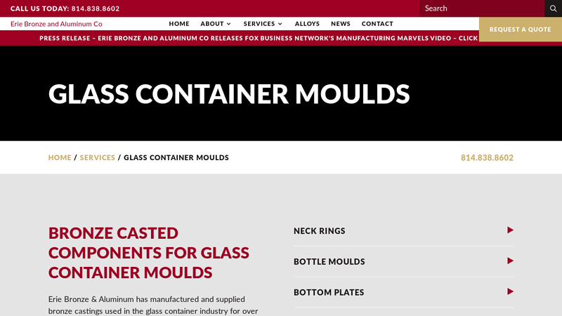 Glass Bottle Mold Manufacturer