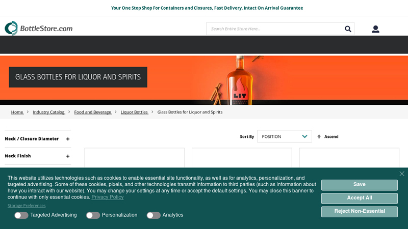 Glass Bottles for Liquor and Spirits