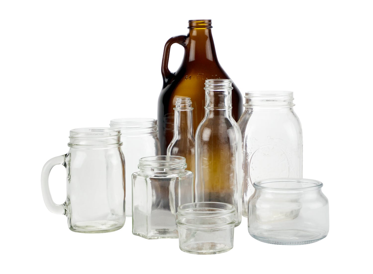 Glass Bottles, Jars & Containers