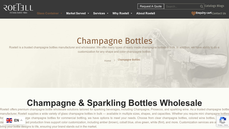 Glass Champagne Bottles
