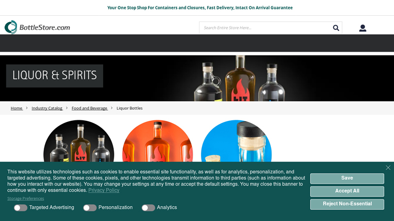 Glass & Empty Liquor Bottles