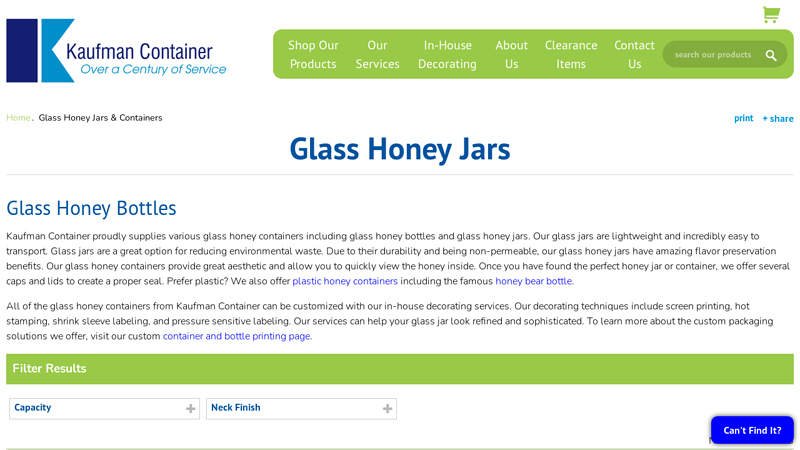 Glass Honey Jars