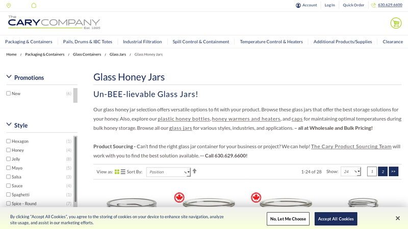 Glass Honey Jars