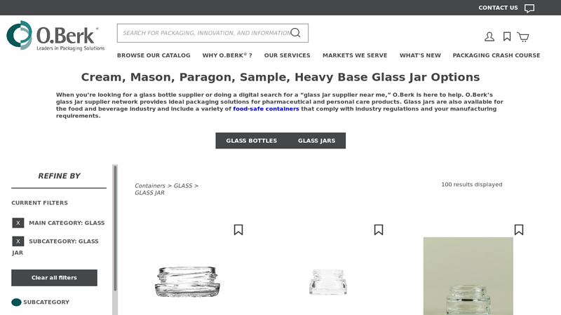 Glass Jars Supplier & Distributor