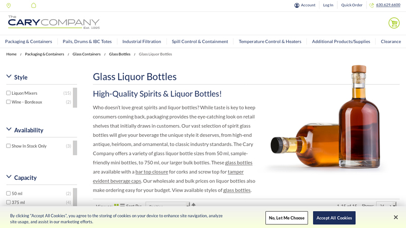 Glass Liquor Bottles for Sale