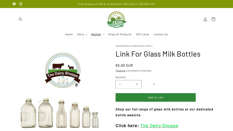 Glass Milk Bottles