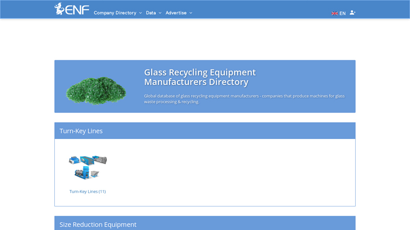 Glass Recycling Equipment Manufacturers Directory