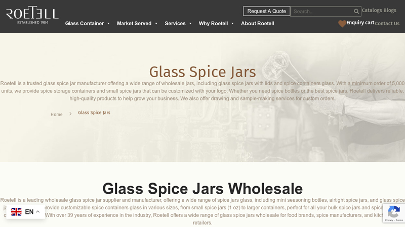 Glass Spice Jar Wholesale