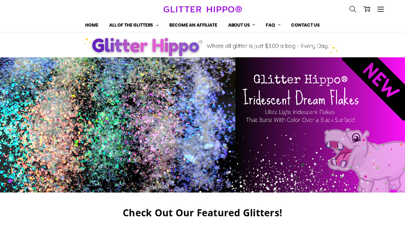 Glitter Hippo