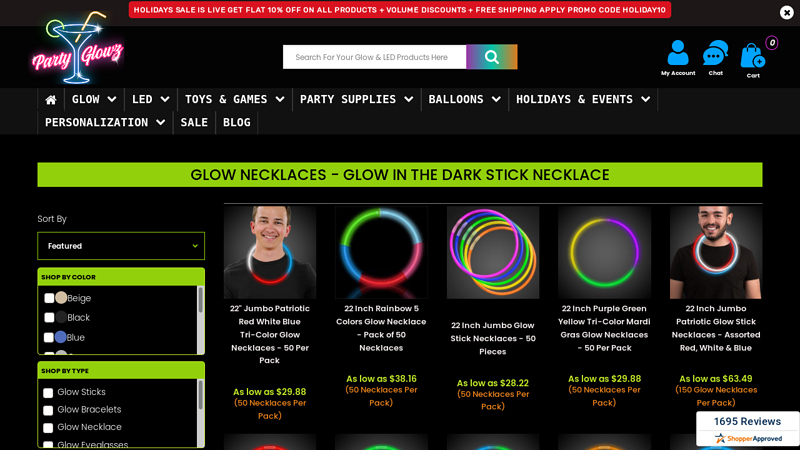 Glow In The Dark Stick Necklace Bulk