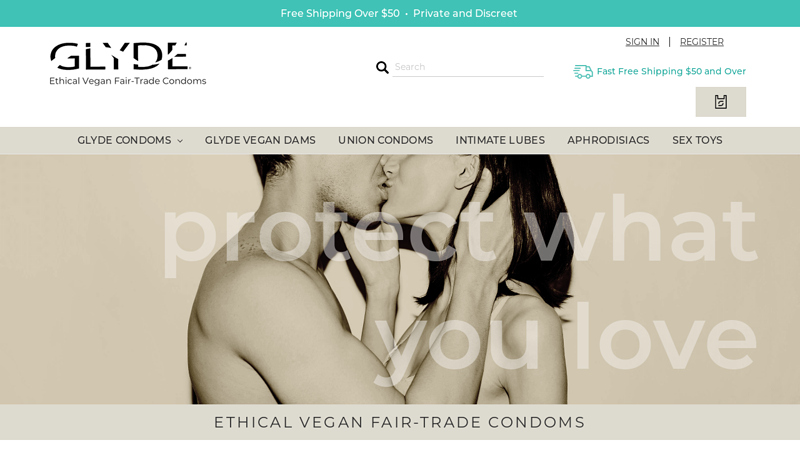 GLYDE Natural & Vegan Non-toxic Condoms