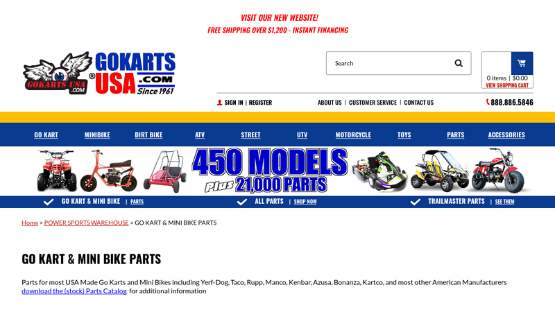 go kart & mini bike parts