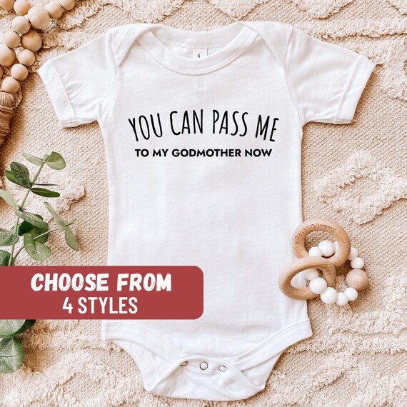 Godmother Godson Short Sleeve Baby Bodysuits