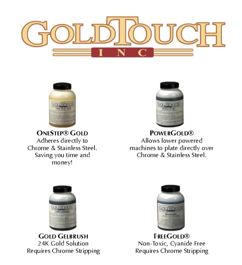 Gold Brush Plating Systems and Chemicals