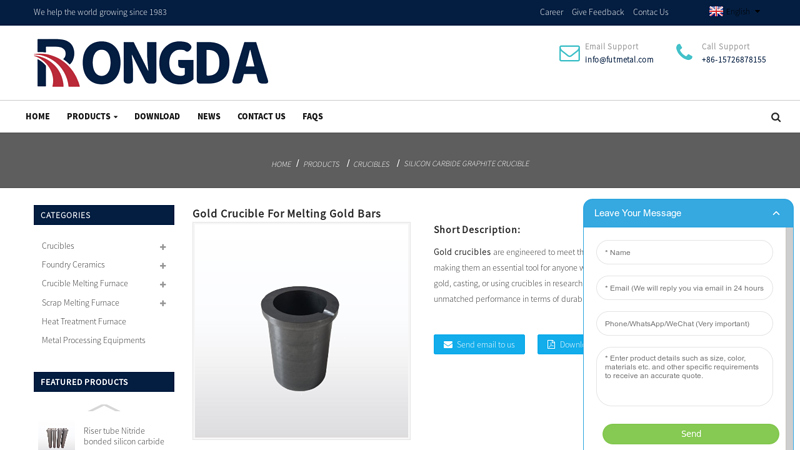 Gold Crucible For Melting Gold Bars Manufacturer and For Sale