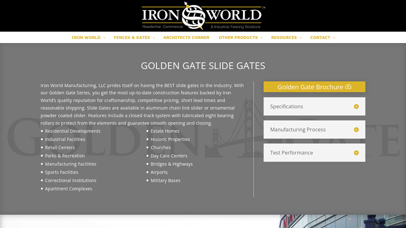 Golden Gate Slide Gates