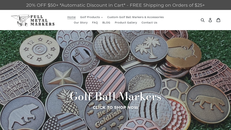 Golf Ball Markers by Full Metal Markers USA
