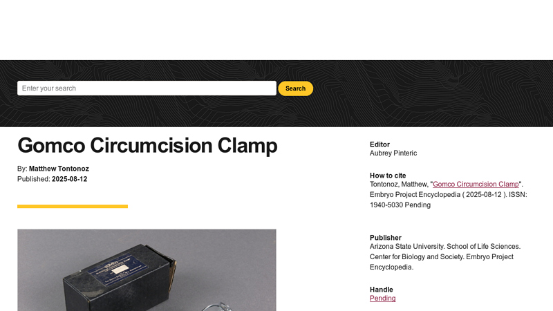 Gomco Circumcision Clamp