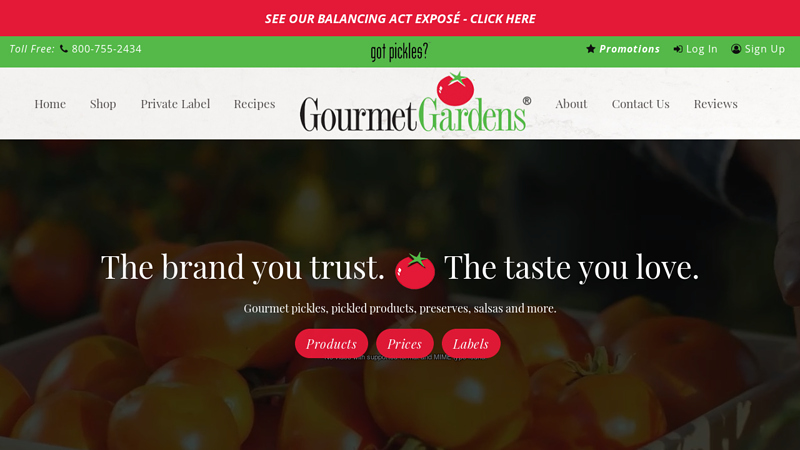 Gourmet Gardens: Gourmet Pickles, Salsas, Dressings