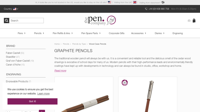 Graphite and Carbon Wood Cased Pencils