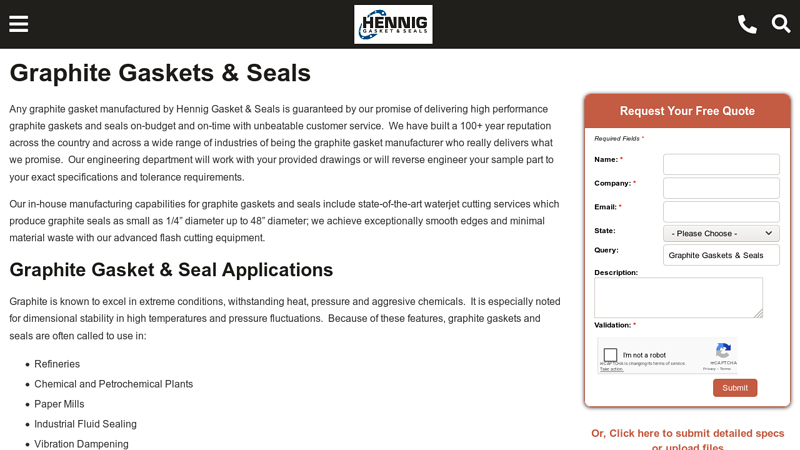 Graphite Gaskets & Seals