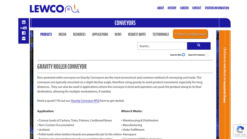 GRAVITY ROLLER CONVEYOR