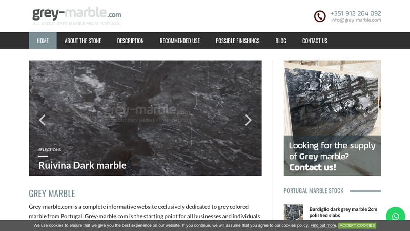 Grey marble. Portuguese grey marble. Grey marble supply ...